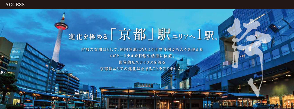 進化を極める、「京都」駅エリアへ１駅